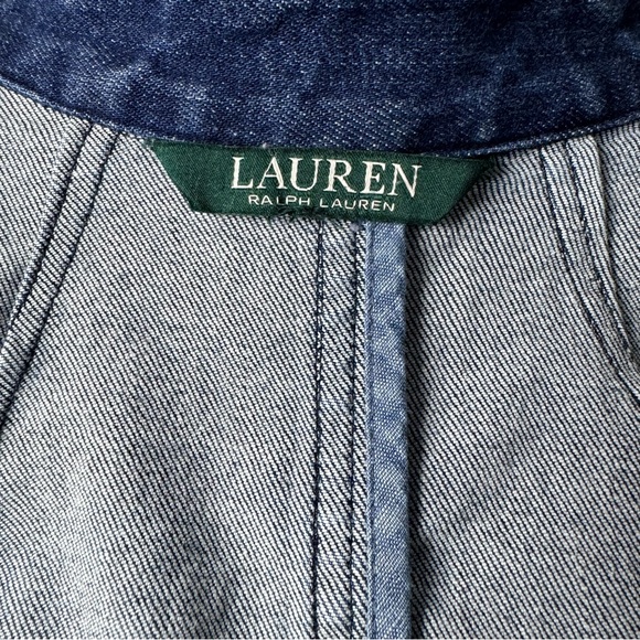 Ralph Lauren Bluestar Military Denim Jean Jacket Women's size small. - Picture 10 of 11